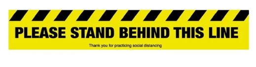 Please Stand Behind This Line Floor Graphic